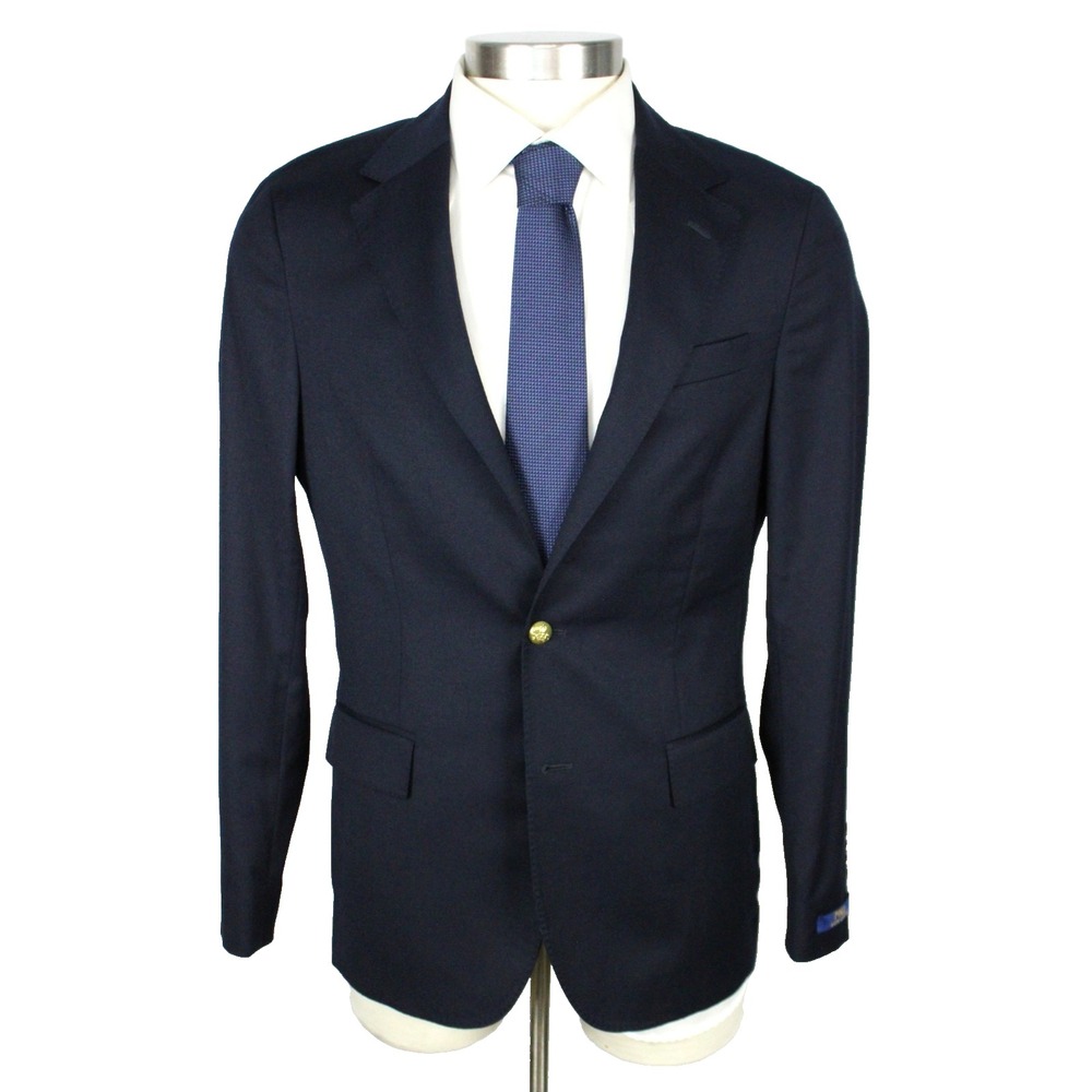 Polo Ralph Lauren Modern Fit Gabardine Blazer 38 R Mens Wool Navy Sport Coat